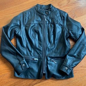 Black size small JouJou faux leather jacket